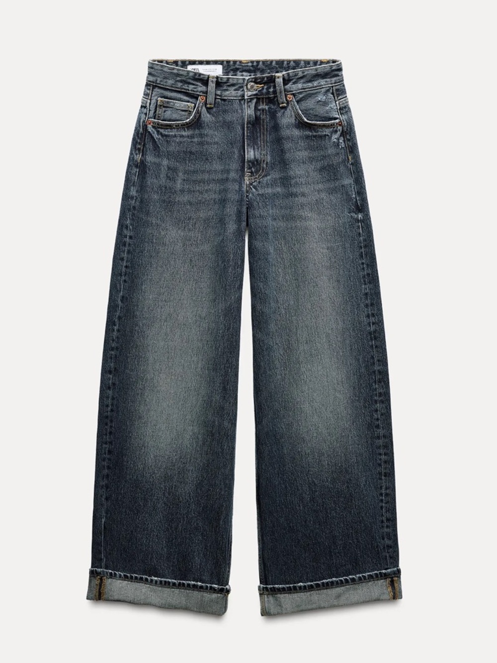 Zara mid rise wide leg jeans